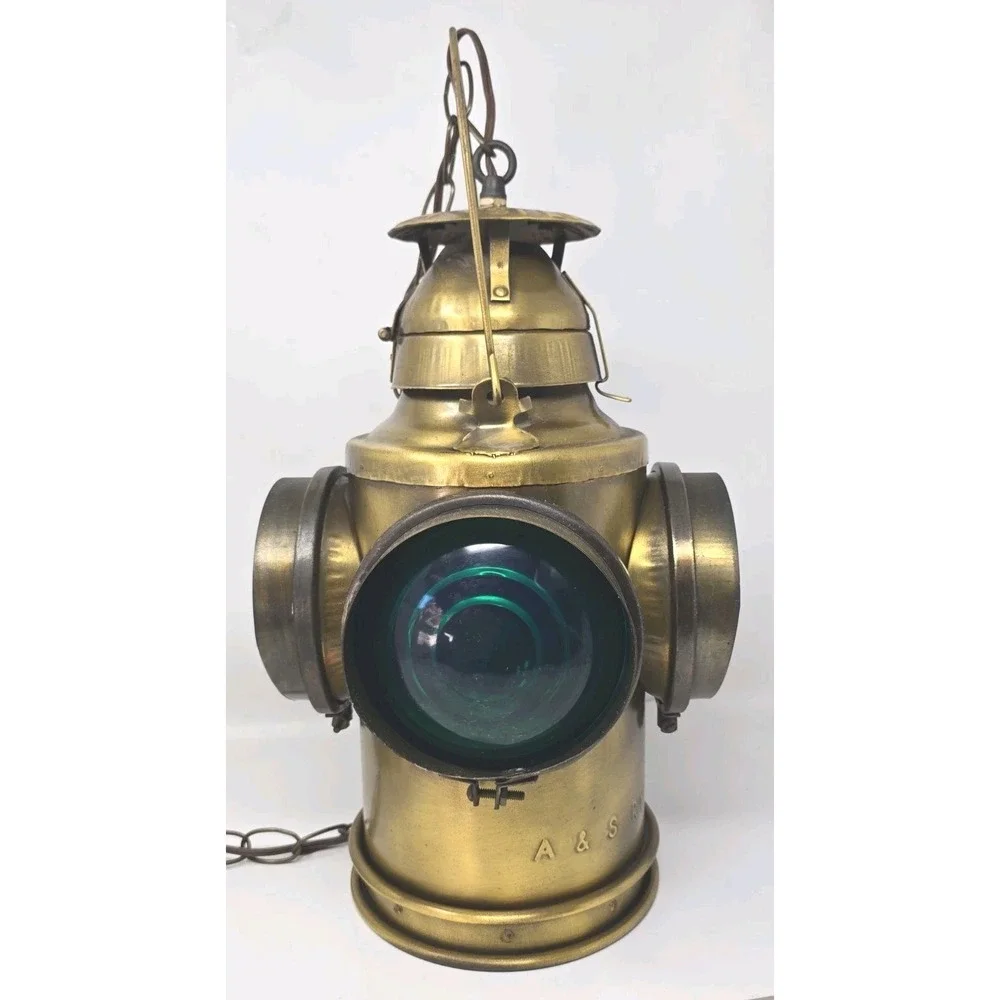 Handlan St Louis USA Alton & Southern Railroad Signal Lantern Light Antique VSD